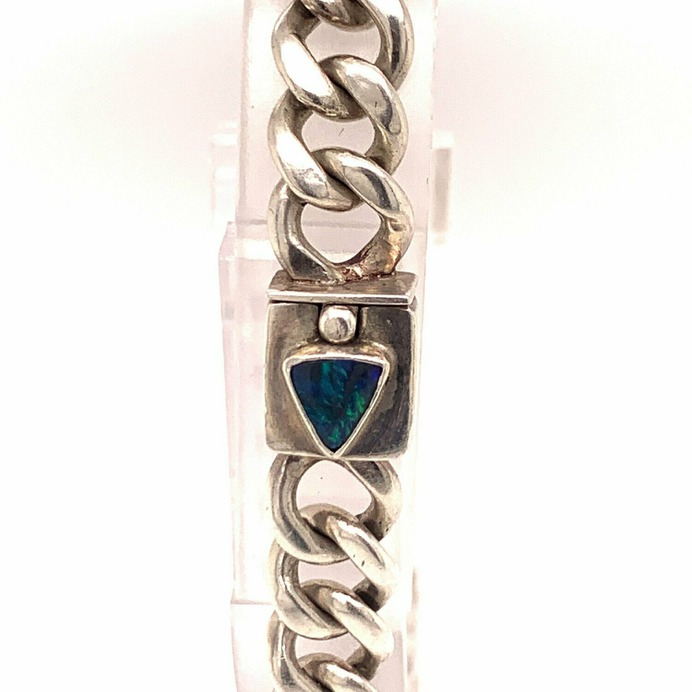 Sterling Silver and Black Opal bracelet