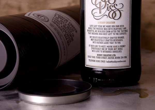 Rats Piss, Small batch brew - Buddy Creative #beer #lettering #rats #packaging #self #craft #piss #type #promotion
