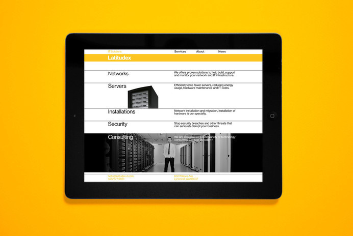 Latitudex - Identity project image #mockup #ipad #web #digital