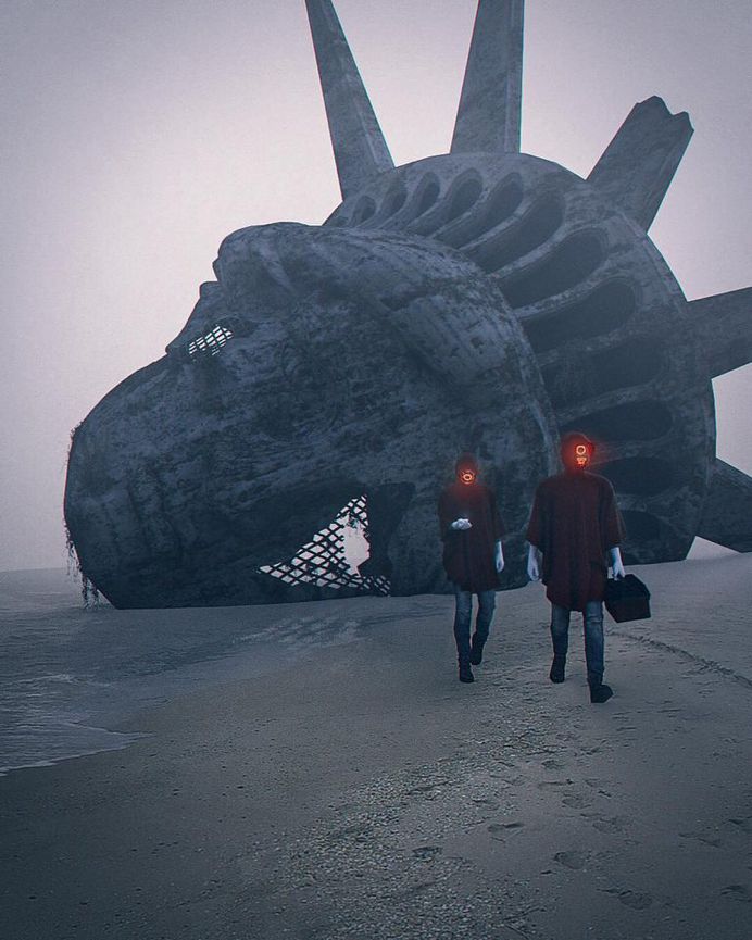 Cyberpunk and Post-Apocalyptic Urban Landscapes by Justin Leduc