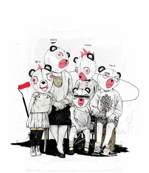 illustration for SOUL MAG issue 47 /2011 http://www.behance.net/gallery/-the-family-/7557377 #mag #illustration #meekay #soul
