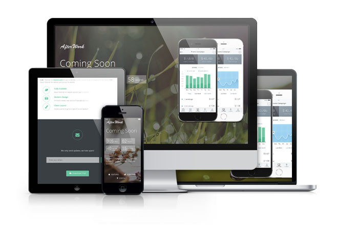 AfterWork : Free One Page Coming Soon Bootstrap Template
