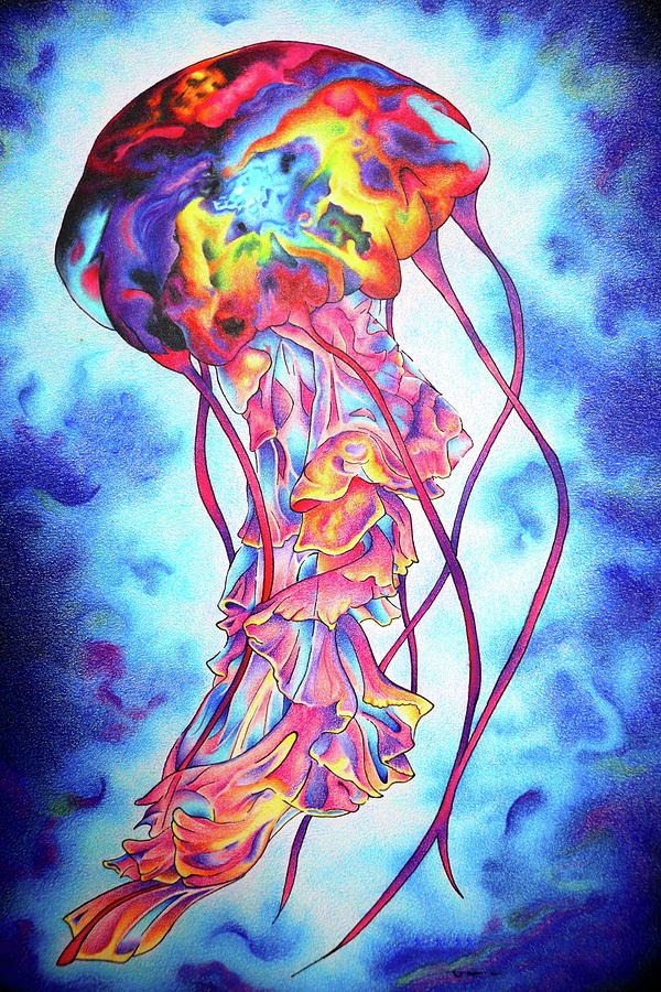 easy jellyfish painting & jellyfish paint by numbers #painting
