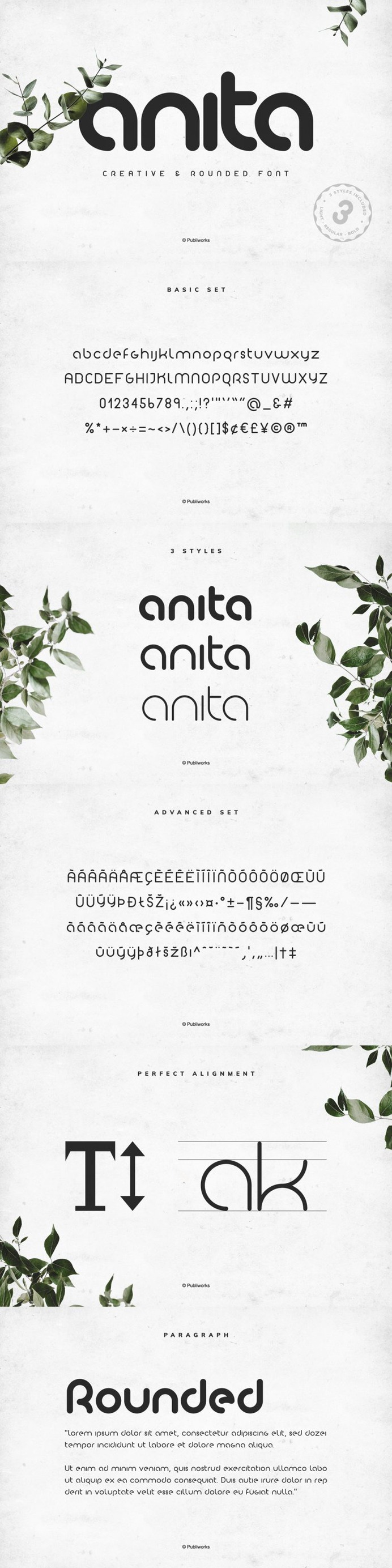 Anita PW – Geometric & Rounded Font