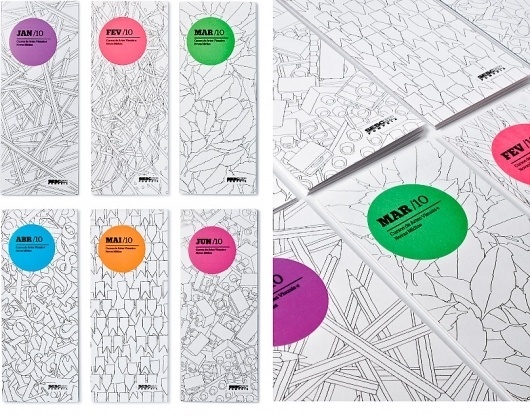 ps.2 arquitetura + design - SESC Programme 2010 - Monthly Brochure #color #grapich #design #illustration #sesc #brazil #folder