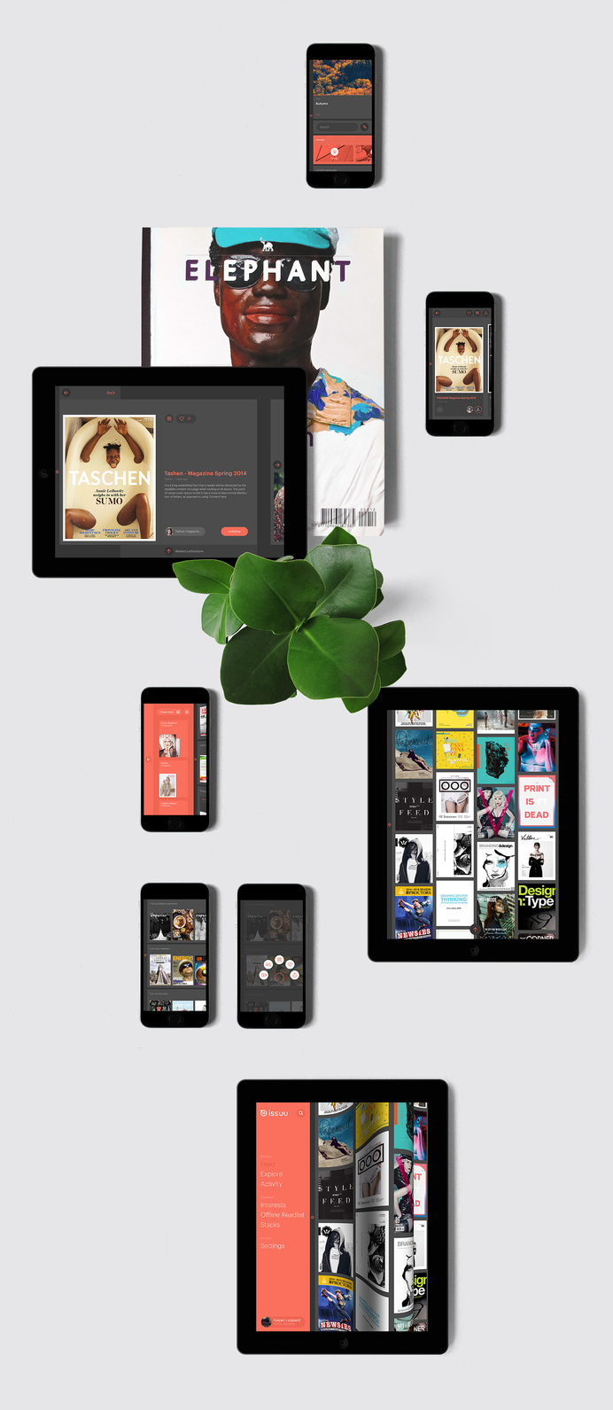 Issuu_section02_grey #ux #ipad #interface #ui #digital #ios