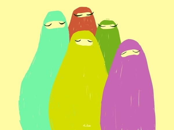 Niqab #red #foxy #yellow #women #colorful #purple #blue #green