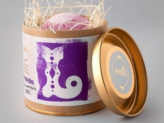 Sofi Bath Bombs | Lovely Package #white #tins #packaging #pink #purple #gold #typography