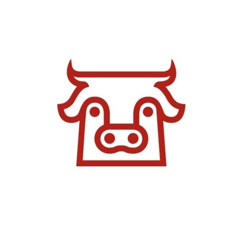 Designersgotoheaven.com -Â Red HFR logo ByÂ TEAM. - Designers Go To Heaven #mark #logo #cow