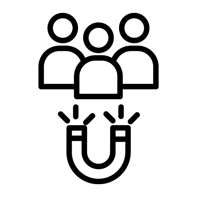 See more icon inspiration related to magnet, charisma, humanpictos, magnetism, marketing and people on Flaticon.
