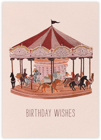 Carousel Wishes (Becca Stadtlander) Paperless Post #illustration #carousel #wishes #birhtday
