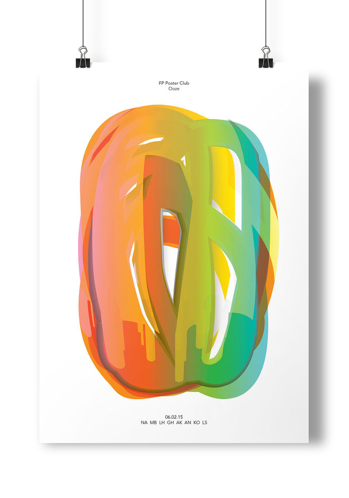 Poster Project #ooze #paint #poster #type #drip #multicolour
