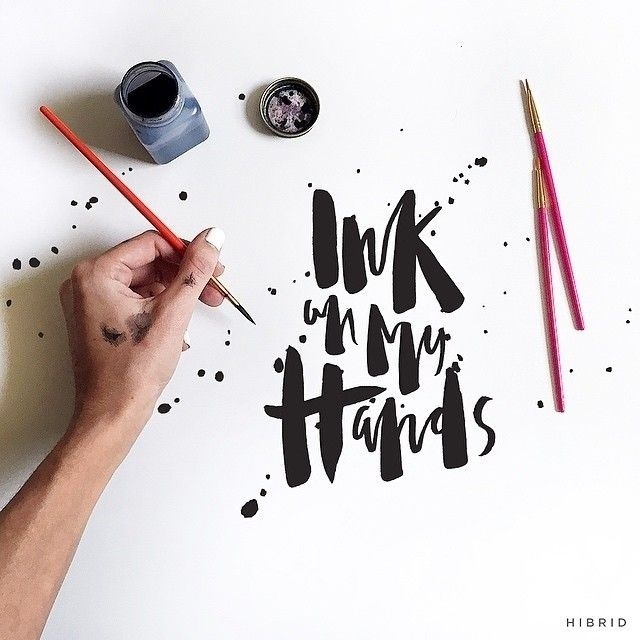 Ink on my hands - Hand lettering by hibridblog
