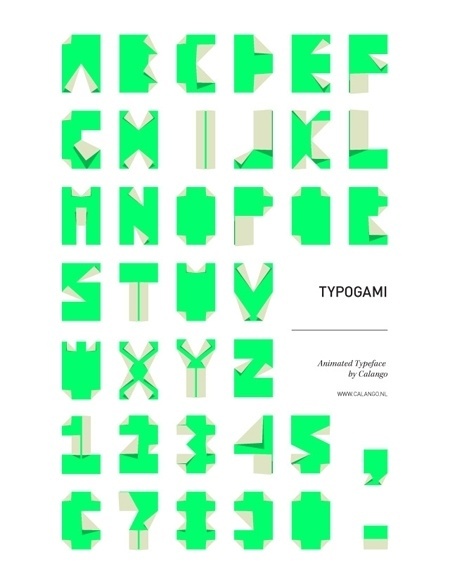 Área Visual: Typogami: Tipografía del Estudio de Diseño Calango #design #typo #poster #typography