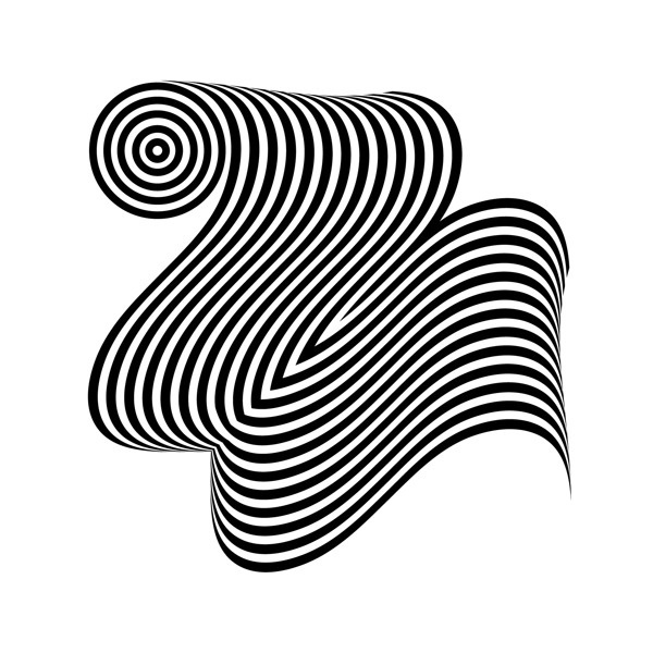 two #op #optical #opart #design #custom #tipography #black #two #grinani #number #art #ribbon #type #franco