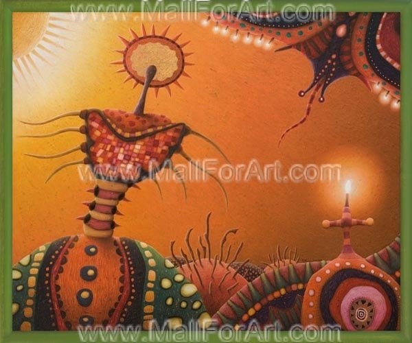 Orange silence framed painting surrealism #drawings #surrealism #mazhlekov #painting #paintings #artist #viktor