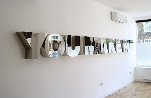 youmakeme4.jpg (JPEG Image, 600 × 391 pixels) #lettering #installation #environmental #type #typography