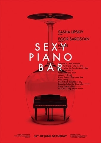 sexy piano bar #type #poster