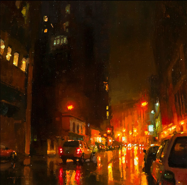 Brooding Cityscapes Painted with Oils by Jeremy Mann urban painting #canvas #painting #city #art