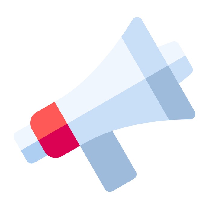 See more icon inspiration related to bullhorn, shout, announcer, announcement, loudspeaker, electronics, megaphone, communications and marketing on Flaticon.