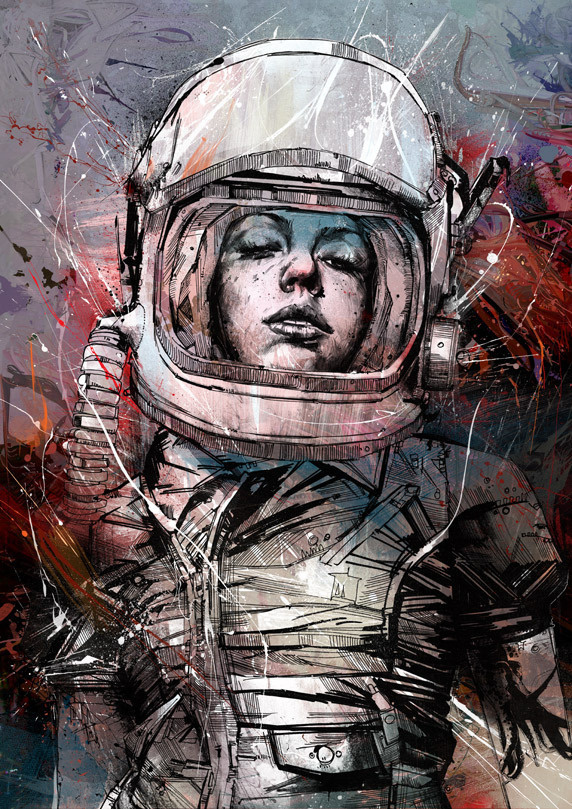 Recent Workings on the Behance Network #red #draw #travel #space #black #hand