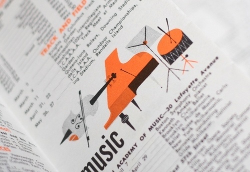 Javier Garcia #modern #orange #illustration #mid #vintage #century #music