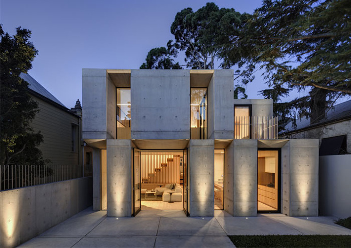 Two Storey Concrete and Timber Frame House - #architecture, #house, #home, home, architecture