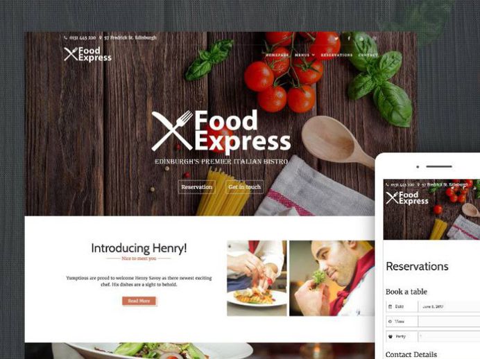 Food Express – Free Food Related WordPress Theme
