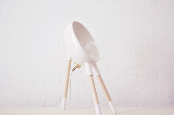 Beabop Lamp - Sergio Guijarro | Ceramic, brass and wood. #bulb #lamp #beabop #sergio #ceramics #design #wood #art #guijarro #light