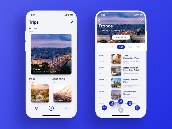 Travel Planner App by tubik