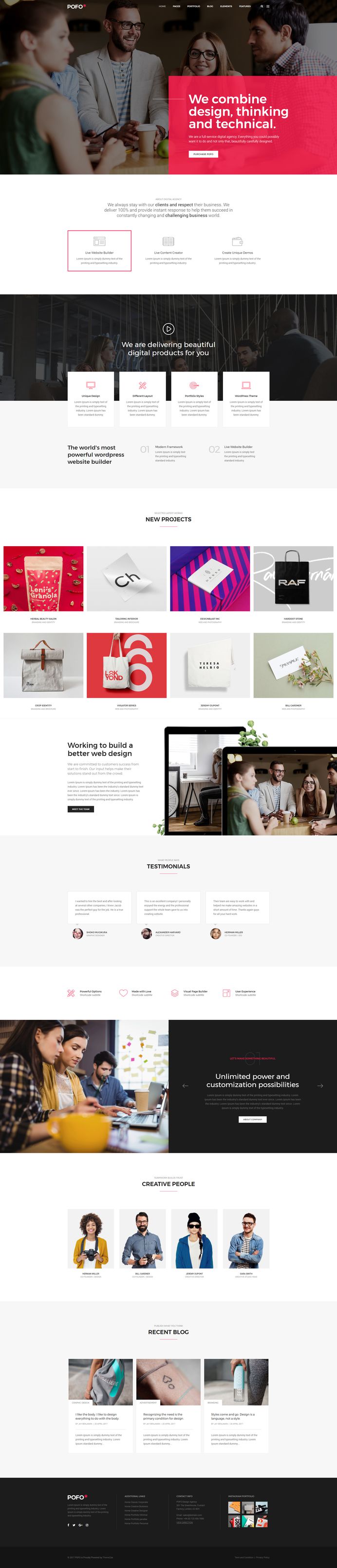 Pofo - #Creative #Portfolio and #Blog #WordPress Theme for #Innovation #Agency by #ThemeZaa