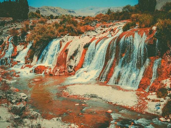 Limited Edition Print by Pale Grain #turkey #print #orange #artwork #nature #waterfall #river