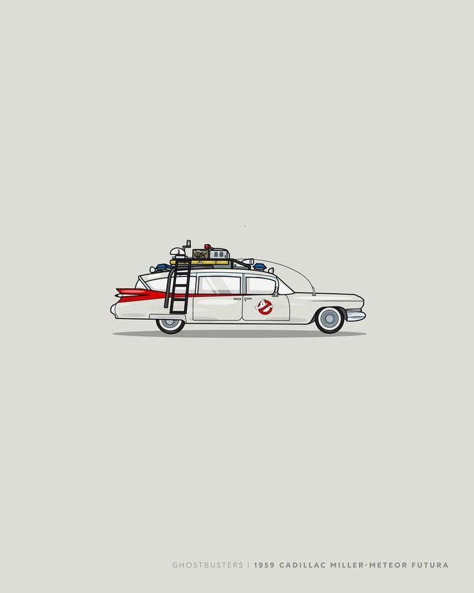 Ecto-1 Ghostbusters Wall art Printable Ghostbusters Poster image 1