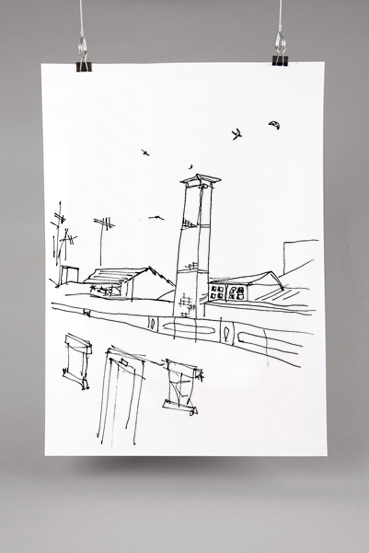 Drawing Madragoa. A popular neighborhood of Lisbon. #drawing #sketche