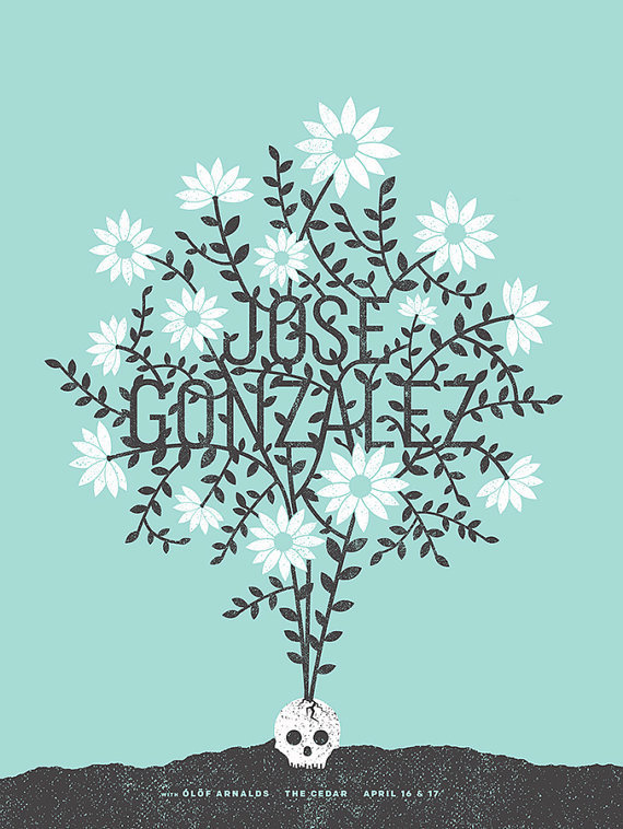 gig poster, screen print