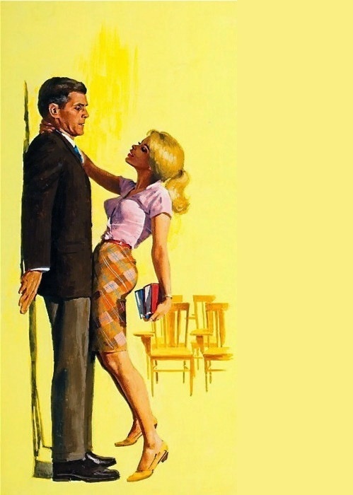tumblr_lsmovhQrh21r4620ko1_500.jpg (499×700) #erotica #alfred #yellow #james #portrait #pulp #vintage #painting #meese