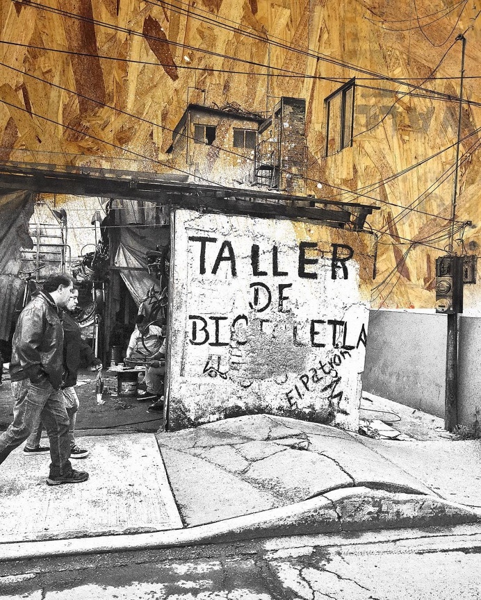 Taller de Bicicletas by Eyeone, 2016 #eyeone #mixedmedia #printmaking #art #mexicocity #signage #lettering