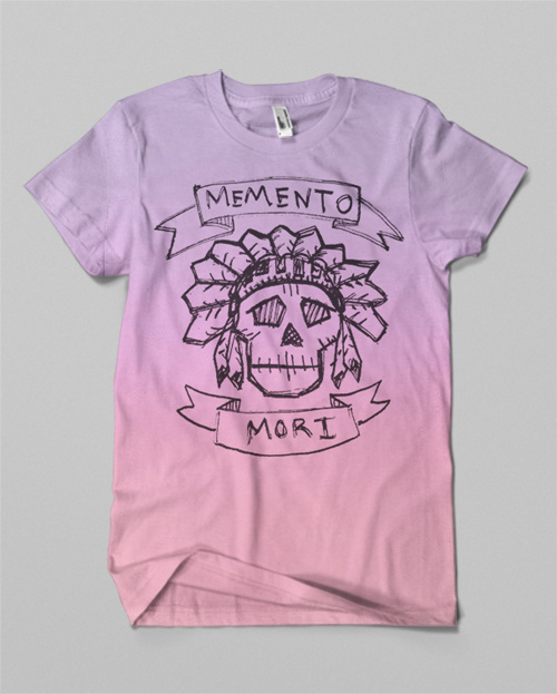 Justin Block • Memento Mori • T-shirt design currently in production for MAMAMA - a clothing company based in Paris. www.justin-block. #mori #memento #color #shirt #gradient #skull