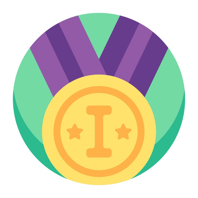 See more icon inspiration related to prize, medal, sports and competition, gold medal, best, winner, first and sports on Flaticon.
