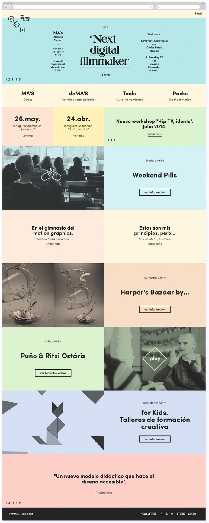 Tata&Friends: Mr. Marcel School Rebrand / on Design Work Life #layout #design #branding