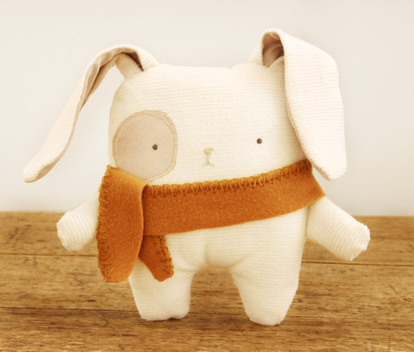 Bunny Softie Nursery Decor Eco Friendly Upcycled Fabric Handmade #handmade #fox #rabbit #plush #cabane #softie #plushie #stuffed toy #upcycl