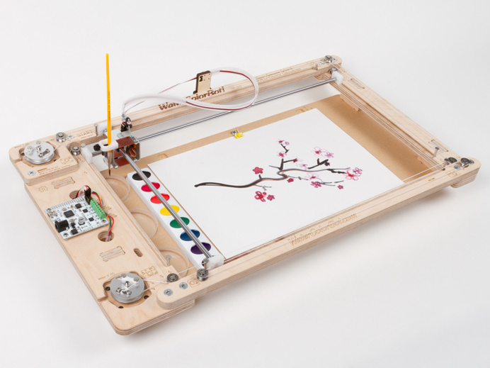Robotics and children's painting collide in this innovative device. The Watercolorbot is an interactive way to introduce robotics technology #interactive #modern #robot #lifestyle #style #design #product #industrial #fun #technology