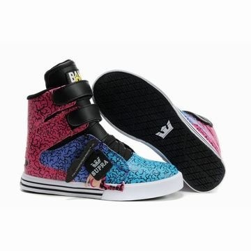 Supra TK Society High Tops Pink/Blue/Black Women's #shoes