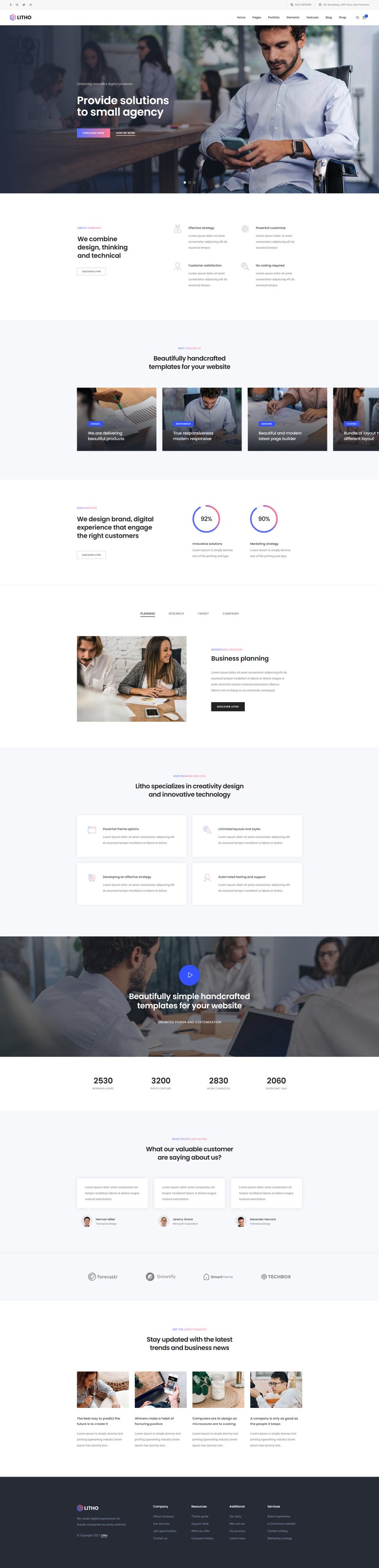 Running a business and handling your customers online is a daunting task. Your first impression matters a lot and so the #Business demo of the #Litho theme comes to the rescue. The business demo is a versatile and easy-to-use demo. With this, you can craft a #professional business website in minutes that too without requiring coding knowledge. Give it a try as a Business demo of Litho theme definitely deserves your attention.