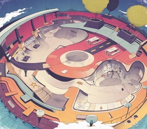 FFFFOUND! | Andrew Archer - Illustrators & Artists Agents – Debut Art #skatepark #illustration #skateboarding