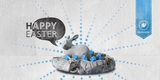 studioastic LABS | studioastic | visuelle kommunikation #studioastic #happy #bunny #eggs #cgi #craft #illustration #easter #rabbit #paper