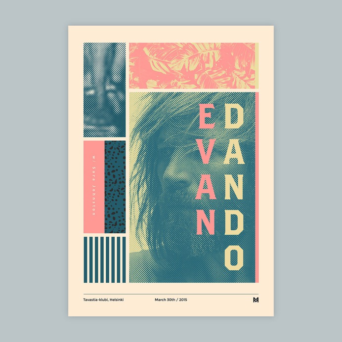 Gig Poster Project - Mindsparkle Mag Gig Poster Project is a personal design project from designer Mika Mäkinen. These poster designs are inspired by gigs from some great bands and musicians. #logo #packaging #identity #branding #design #color #photography #graphic #design #gallery #blog #project #mindsparkle #mag #beautiful #portfolio #designer