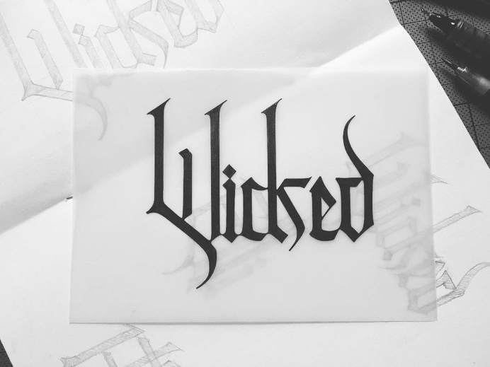 Lettering | 'Wicked' #lettering #typography #blackletter #type #design