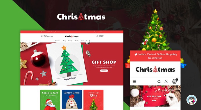 #Christmas #Gift & #Festive #Season - #Prestashop #Responsive #Theme | #TemplateTrip #eCommerce #Website #Design #Template