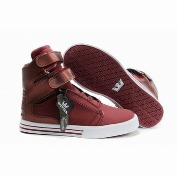 lady red white supra tk society high tops footwear #shoes